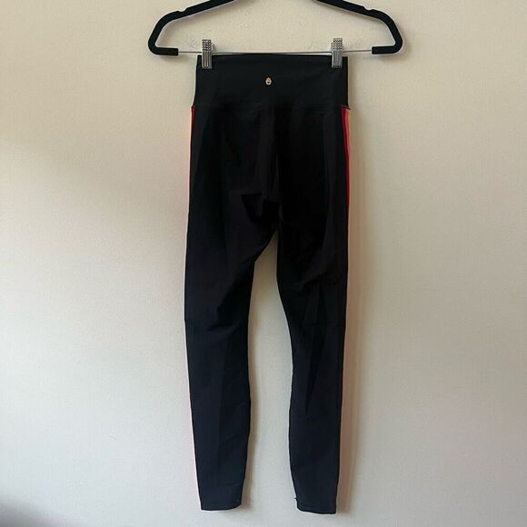 Spiritual Gangster Women's Black Rainbow Side Stripe High Rise Leggings Size XS - Picture 6 of 10